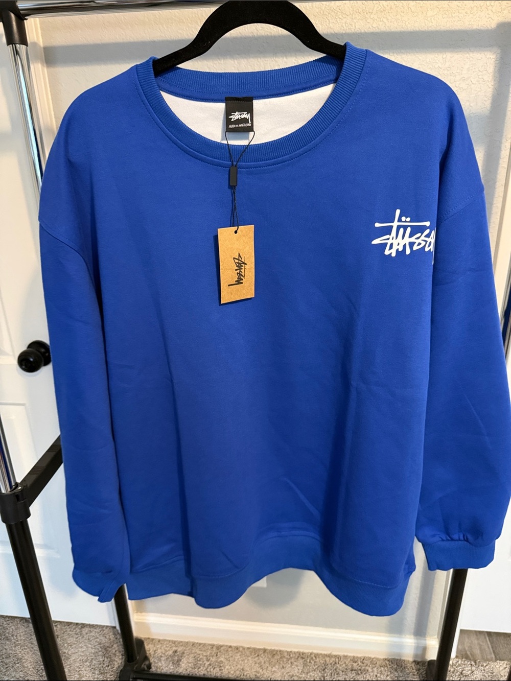 Men’s Royal Blue Crewneck Sweatshirt - Picture 2 of 3